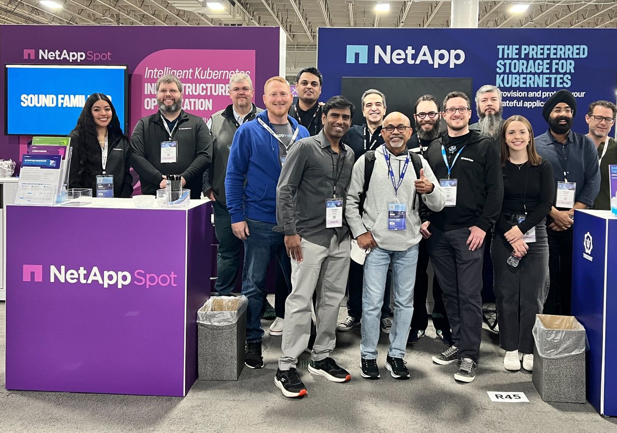 spot_flexera's tweet image. 🚀 Day 2 #KubeCon + #CloudNativeCon North America! 

The #SpotbyNetApp booth revolved around the game-changing potential of intelligent automation in Kubernetes. 

Visit us at booth #Q46! Come for the swag, stay for a vision of simplified Kubernetes infrastructure management.