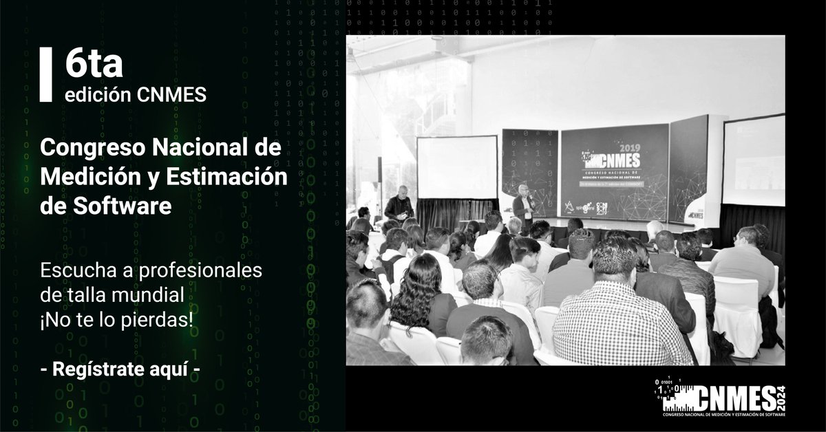 ¡Faltan pocos días para el CNMES 2024! Este 21 de noviembre, conoce los temas más relevantes en medición y estimación de software. ¡Al cierre habrá una rifa para los asistentes registrados! #CNMES2024 #Trueffort #TransformaciónDigital #UNAM
🔗 eventbrite.com.mx/e/congreso-nac…