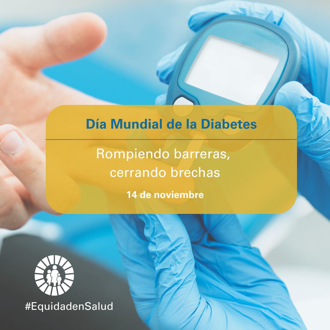 🌍💙 En el #DíaMundialDeLaDiabetes, nos unimos al llamado de romper barreras y garantizar acceso a tratamientos equitativos y de calidad.
¡Cada esfuerzo cuenta! 

Conoce más: bit.ly/3O90zpH
#EquidadenSalud #PrevenciónDiabetes