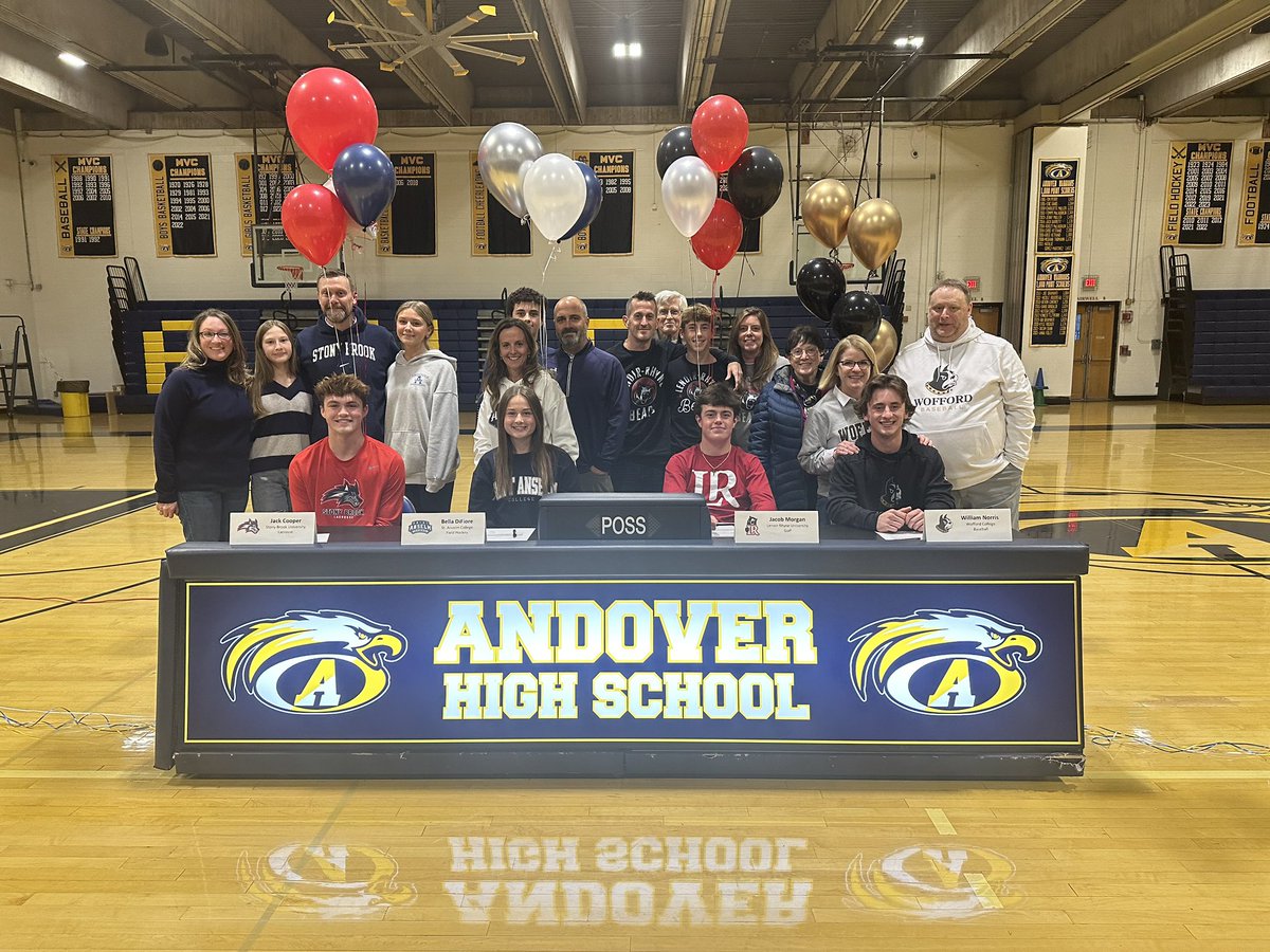Andover Athletics (@andoverwarriors) on Twitter photo Congratulations to our 4 NLI signees! We’re incredibly proud to call you Andover Warriors! <a href="/AndoverPrin/">Jimmy D'Andrea</a> <a href="/EagleTribSports/">EagleTrib Sports</a> <a href="/BostonHeraldHS/">Danny Ventura</a> <a href="/GlobeSchools/">Boston Globe Schools</a> Congratulations to our 4 NLI signees! We’re incredibly proud to call you Andover Warriors! <a href="/AndoverPrin/">Jimmy D'Andrea</a> <a href="/EagleTribSports/">EagleTrib Sports</a> <a href="/BostonHeraldHS/">Danny Ventura</a> <a href="/GlobeSchools/">Boston Globe Schools</a>