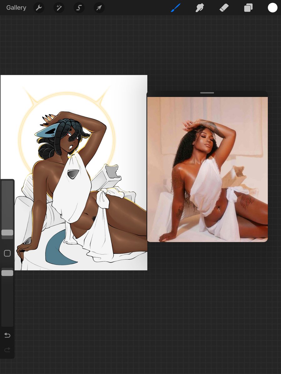 Lucario girl pinup wip