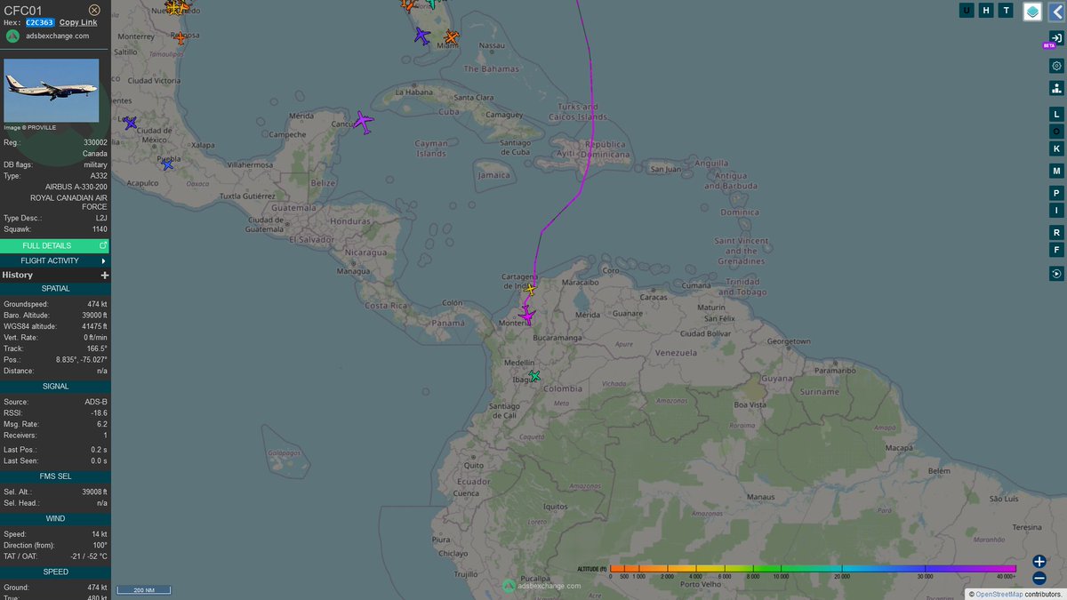AIYeyENGDdJkjTr's tweet image. Nov. 15, 2024
#Ottawa, Canada ==&amp;gt; #Lima, Peru

#CFC01 #C2C363 RCAF CC-330 Husky (A330-243)
