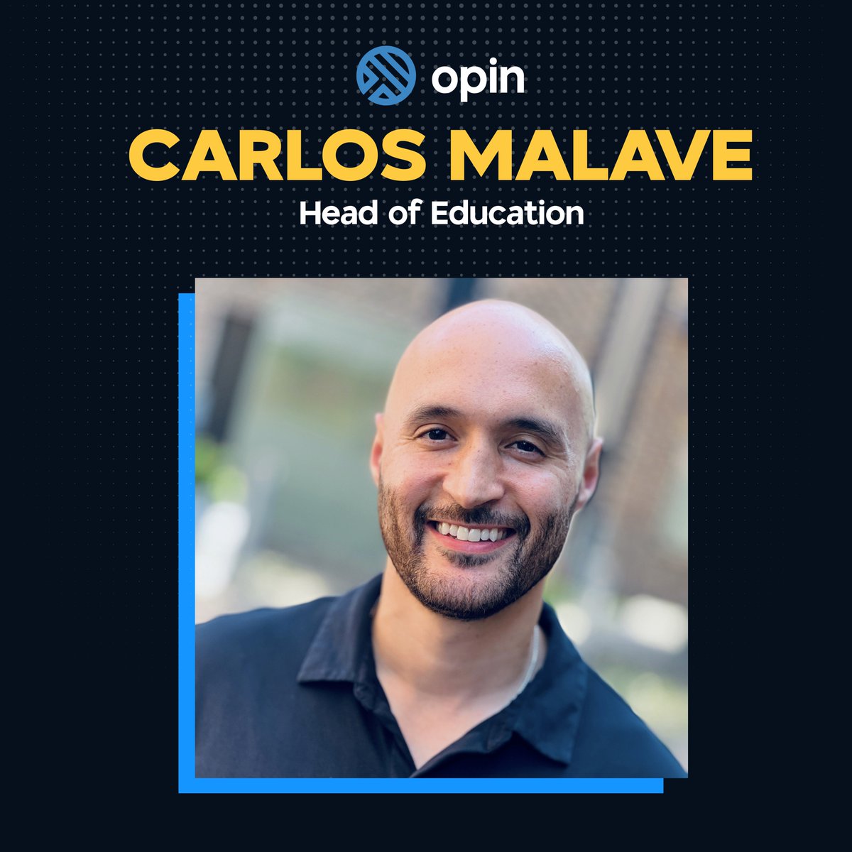 LearnWithOpin (@learnwithopin) on Twitter photo ๐ย We are thrilled to welcome Carlos Malave as Opinโs new Head of Education! ๐ย We are thrilled to welcome Carlos Malave as Opinโs new Head of Education!