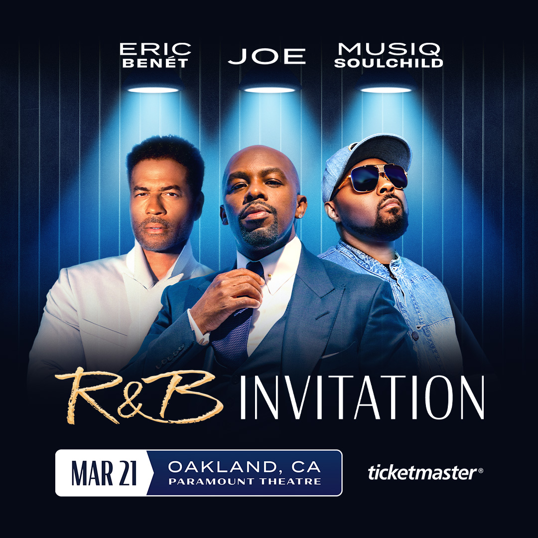 106KMEL's tweet image. Tune in with us on the free #iHeartRadio app at 12pm for your chance to win a pair of tickets to the R&amp;amp;B Invitation Tour, starring #Joe #MusiqSoulchild and #EricBenét, March 21st at the Paramount Theatre in Oakland.

🎫Tickets are on sale now at Ticketmaster.