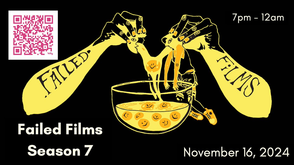 SATURDAY
FAILED FILMS SEASON SEVEN

📽️Over 50 films projected over multiple screens

👠Dazzling drag performances, sultry burlesque acts, and the unexpected thrill of strippers offering lap dances, live XXX peep-show {{ BRING CA$H }}

🌮Food by Die Hard Tacos 

🍸Full Bar 🍸