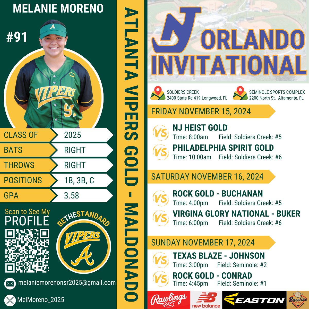 Excited to hit the field with my team. Ready to make big plays and big hits. Come check us out. Show up and show out. 
#uncommitted2025 <a href="/ExtraInningSB/">EXTRA INNING SOFTBALL</a> <a href="/SBRRetweets/">Softball Recruiting Reposts</a> <a href="/UncommittedEAST/">#UncommitedEast PLAYER'S VIDEOS. GET RECRUITED!</a> <a href="/SoftballRecruit/">Softball Recruit 🥎</a> <a href="/07Vipers/">Atlanta Vipers Gold '07 - Maldonado</a>