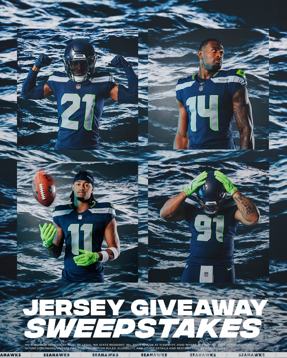 Like &amp; RT to win 2 jerseys of your choice from <a href="/SeahawksProShop/">Seahawks Pro Shop</a>. Who do you want to rep? 👀

Full rules: shwks.com/bluefriday | #Sweepstakes