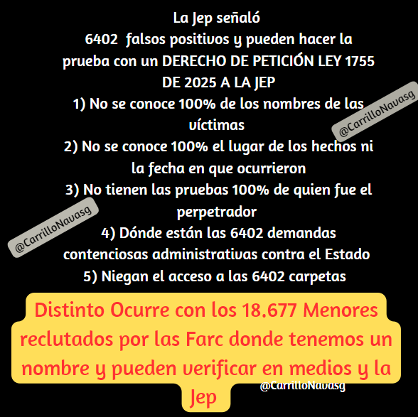 CarrillonavasG's tweet photo. #MañanasBLU #MeIndigna el mito de los 6402 falsos positivos, sin nombres sin pruebas, sin demandas ATT La Jep @JEP_Colombia Vicky Dávila #NiPerdonNiOlvido FARC #NosAhoga #23NYoMarcho #YoMarcho23N #ColombiaALaCalle23N #estamoscontigovicky #PetroGate #PegasusGate #PayasusGate https://t.co/NlWTXbCzNk