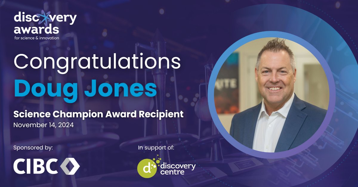 Discovery Centre (@discoverycntr) on Twitter photo Congratulations to <a href="/IgniteLabsDoug/">Doug Jones ⚡️</a> of <a href="/IGNITEAtlantic/">IGNITE Atlantic</a>, the 2024 #DiscoveryAwards Science Champion! His team has empowered rural Nova Scotia youth through STEAM & entrepreneurship programs like Up-and-Atom Science Camps, Youth GameGen & more. Thanks to @CIBC for sponsoring! Congratulations to <a href="/IgniteLabsDoug/">Doug Jones ⚡️</a> of <a href="/IGNITEAtlantic/">IGNITE Atlantic</a>, the 2024 #DiscoveryAwards Science Champion! His team has empowered rural Nova Scotia youth through STEAM & entrepreneurship programs like Up-and-Atom Science Camps, Youth GameGen & more. Thanks to @CIBC for sponsoring!