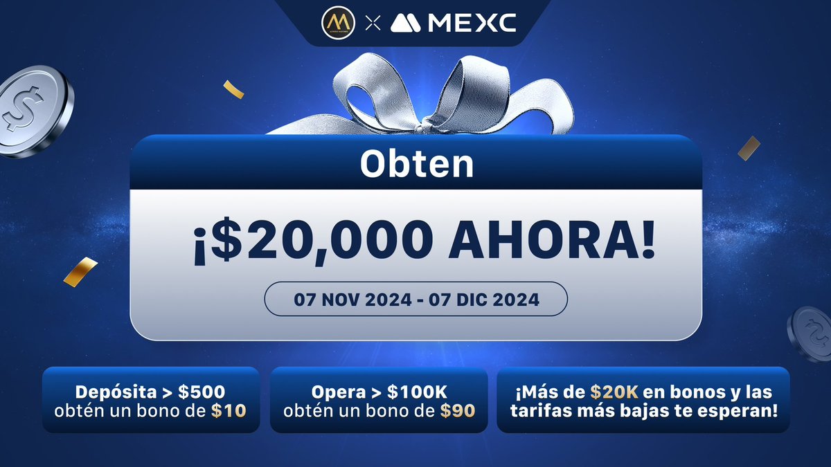 Ya es Oficial! Soy Nuevo Socio del Exchange MEXC!

Uno de los Exchanges que mas uso, con las mejores comisiones del Mundo y con mas criptomonedas.

Si no tienes tu propia cuenta, regístrate ahora mismo aquí: mexc.com/es-ES/landings…