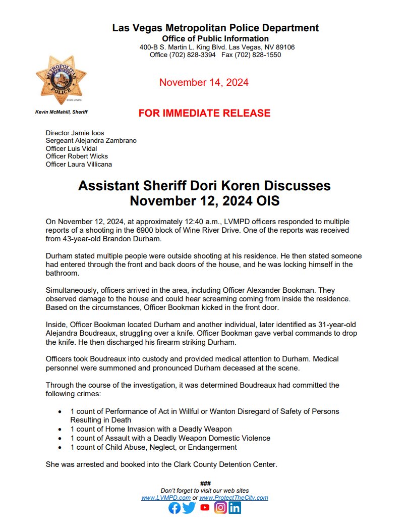 LVMPD tweet media