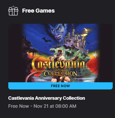 SavarioSensoran's tweet photo. Castlevania Anniversary Collection is free to grab on epic https://t.co/NaB2gOUaxA