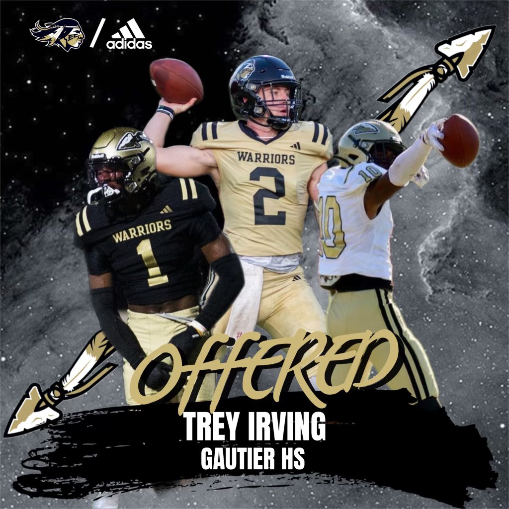 #AGTG after a good conversation with <a href="/CoachChavis__/">Jack Chavis</a> im blessed to receive an offer from <a href="/eccc_football/">East Central Warrior Football 🏈</a> <a href="/hunter15collins/">Hunter Collins</a> <a href="/COACHMARCHIGH/">Marc High</a> <a href="/GautierFB/">Gautier Football</a> <a href="/wyattdalton4/">Wyatt Davis</a> <a href="/Fredrick07N/">Fredrick Nicholson</a> <a href="/KainenRush_7/">Kainen Rush</a> <a href="/kaden_irving/">Kaden Irving</a>