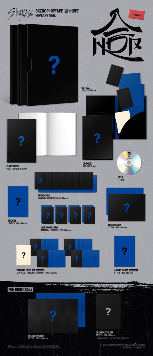 Stray Kids(스트레이 키즈) "合 (HOP)" ALBUM PREVIEW
HIPTAPE VER. (LIMITED)

2024.12.13 FRI 2PM (KST) | 0AM (ET)

💦PRE-ORDERS BEGIN
2024.11.15 FRI 1PM (KST) | 2024.11.14 THU 11PM (ET) 
Stray-Kids.lnk.to/HOP 

#StrayKids #스트레이키즈
#合 #HOP
#SKZHOP_HIPTAPE
#StrayKidsComeback