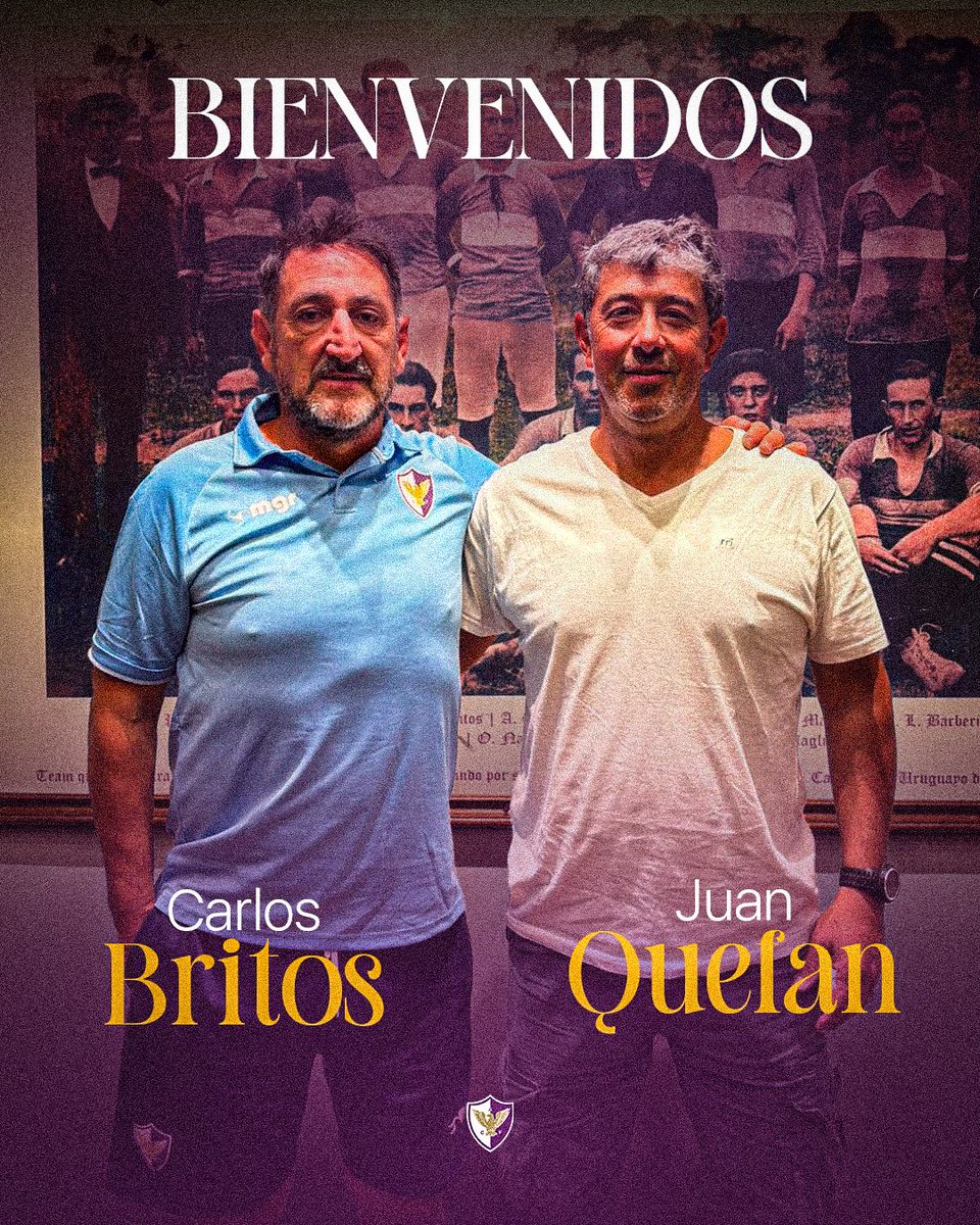 Informamos que, de manera interina, la dupla técnica encabezada por Juan Quefan y Carlos Britos asumirá la dirección del plantel principal. Les damos la bienvenida y agradecemos a ambos por aceptar este desafío.