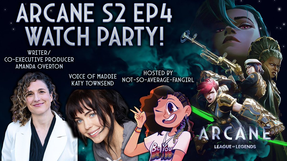 What's this? A live watch party to episode 4 of #Arcane this Saturday at 1pm EST with writer/co-executive producer <a href="/leeloo104/">Amanda Overton</a> and voice actress <a href="/thecheekyscot/">Katy Townsend</a> ?! YES, PLEASE! youtube.com/live/bgpWJl1Nu…

Join us for discussion and live Q&amp;A after the episode. It's going to be fun!