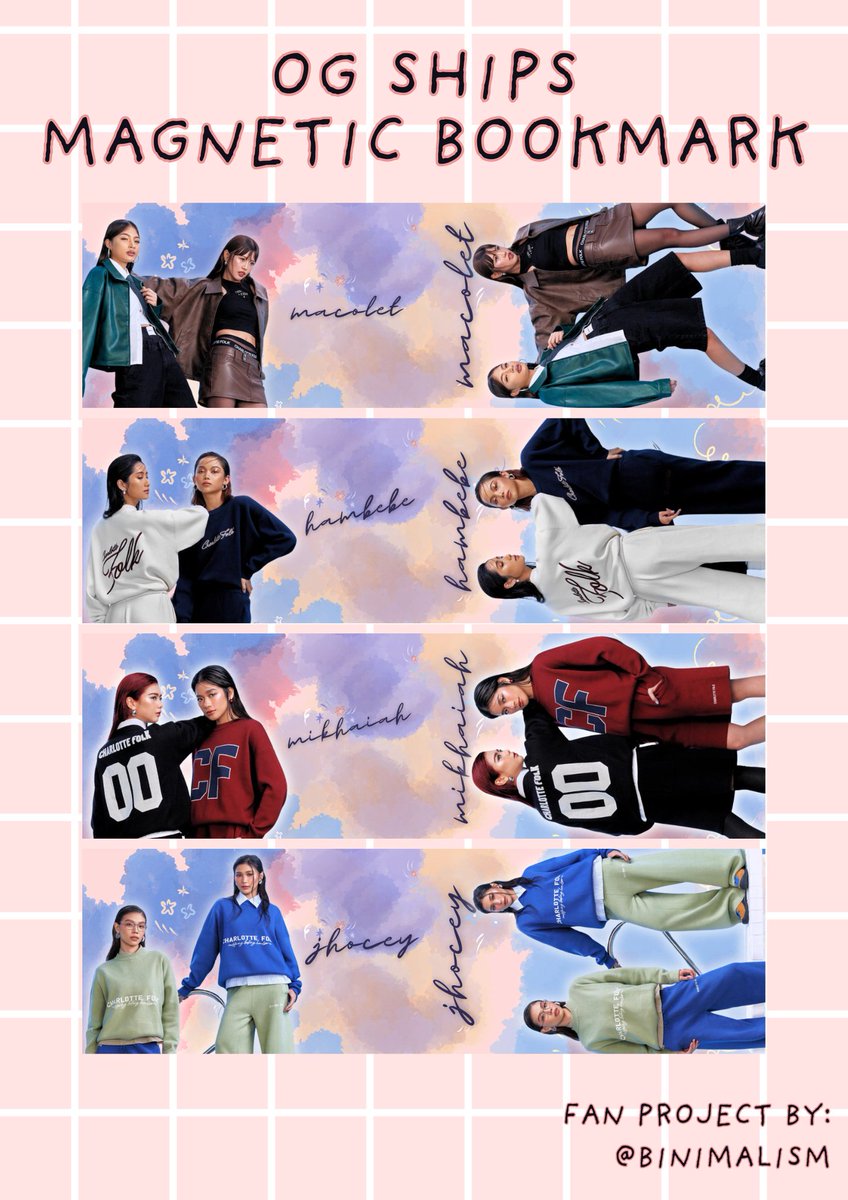 GBV GIVEAWAY
BINI OG SHIPS MAGNETIC BOOKMARK

• 1:1 (limited quantity)
• like&amp;rt
• open for trades
• time&amp;loc tba
• d1 &amp; d2