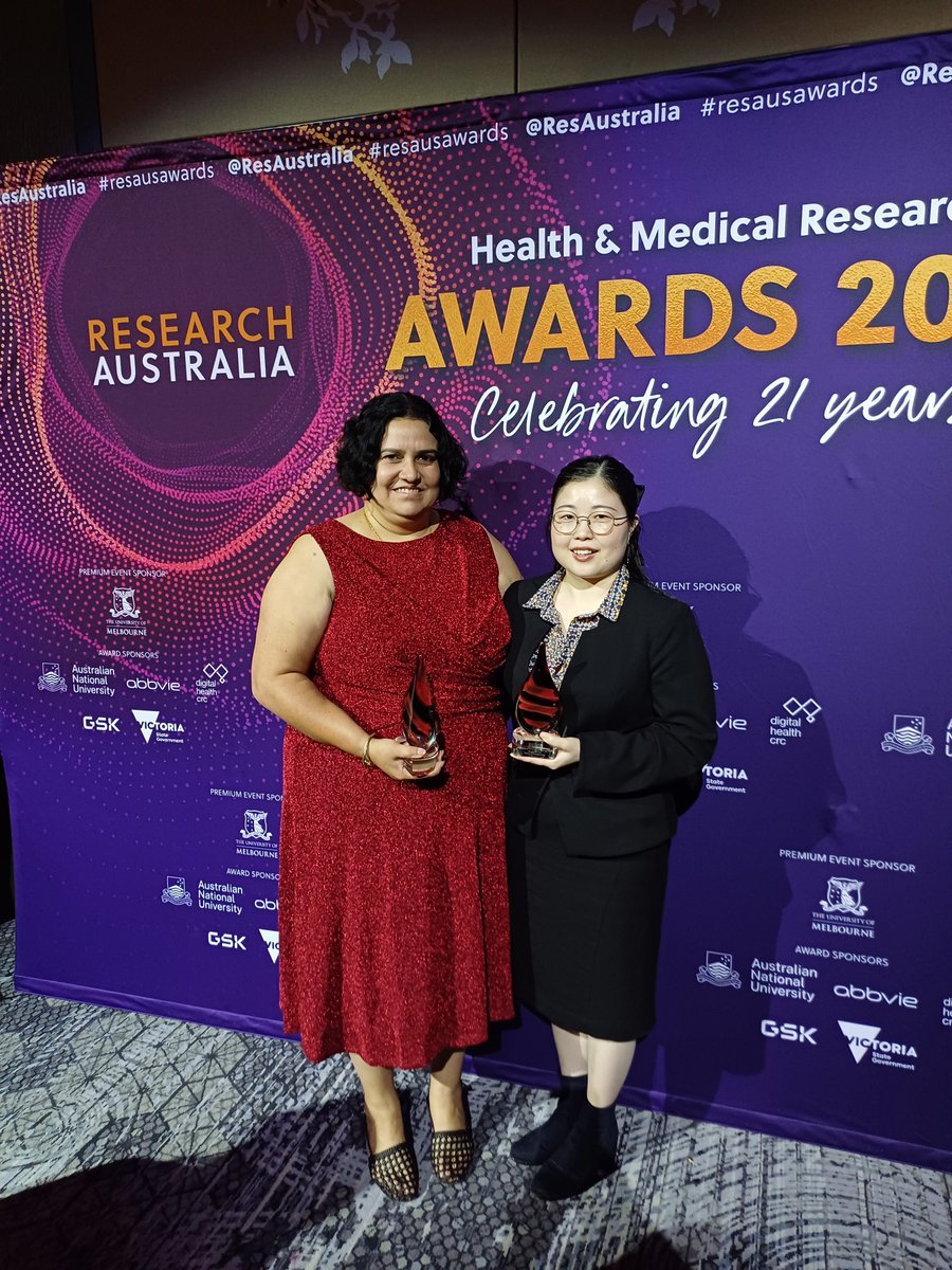 Cancer Symptom Trials (@uts_cst) on Twitter photo Congratulations to <a href="/meera_agar/">Meera agar</a> who was Highly Commended in the Advocacy Award category at the Research Australia Awards 2024 last night. Congratulations also to Dr Jiayan Liao who was Highly Commended in the Discovery Award Category for her work in nanotechnology. #ResAusAwards. Congratulations to <a href="/meera_agar/">Meera agar</a> who was Highly Commended in the Advocacy Award category at the Research Australia Awards 2024 last night. Congratulations also to Dr Jiayan Liao who was Highly Commended in the Discovery Award Category for her work in nanotechnology. #ResAusAwards.