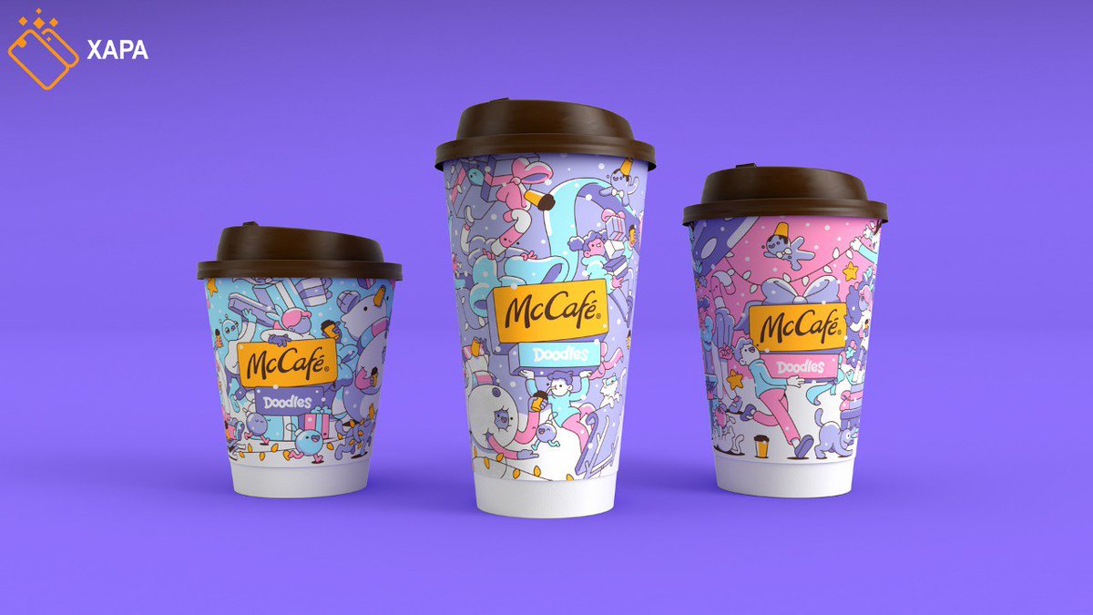 McDonald’s has teamed up with Doodles to launch holiday-themed NFT custom cups as part of their "GM Spread Joy" campaign, offering exclusive perks, such as accessories and apparel for Doodles characters, access to music videos, and episodes of the Doodles animated series.