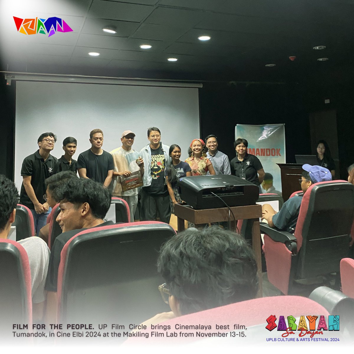 “Napakahalaga na mapanood natin ito dito sa UPLB dahil ito ang shared struggle ng ating mga kasamang IP—mula sa mga Ati sa Kanlurang Visayas hanggang sa mga Mangyan at Dumagat sa Timog Katagalugan”

#Tumandok #CineElbi #CineElbi2024 #KULAYANangUPLB