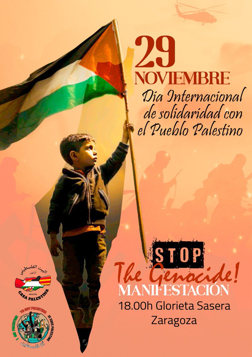 Casapalestina_'s tweet photo. MANIFESTACIÓN 29 DE NOVIEMBRE 
Un año más conmemoramos el Día Internacional de Solidaridad con el pueblo palestino, un año marcado por el genocidio y también por vuestra solidaridad. Difunde, participa.
#YoSoyPalestina https://t.co/fisFgg1faO