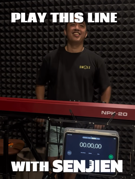 SenjienOfficial's tweet photo. Kali ini keyboardist kita @mikhaandreas nyobain transkrip pianonya @yesbergerplease Coba kalian nilai gimana ya!  #senjien https://t.co/X4ZfdcHobP