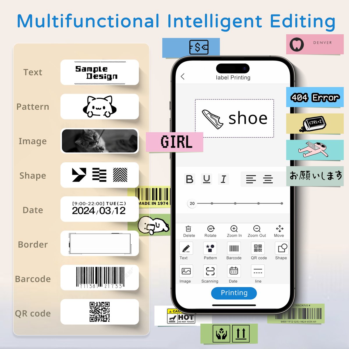 Simplify Your Labeling with Our Label Printer!
Tired of hand - writing labels? Our label printer is here to save the day! It prints clear, durable labels in various styles. Easy to use, connect, and customize. Make your labeling tasks a breeze. #IoT