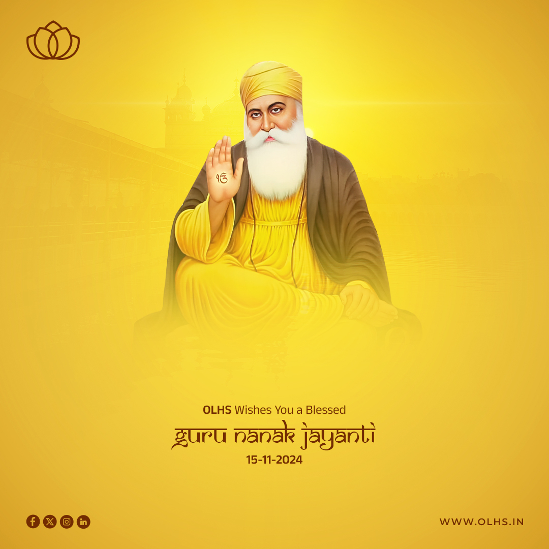 OLHSIndia's tweet photo. On this auspicious Guru Nanak Jayanti, OLHS wishes you peace, wisdom, and happiness. May we all embrace his teachings of unity, love, and compassion for all. Letโs honor his message by spreading kindness and harmony.
#OLHS #GuruNanakJayanti #OrientalLotusHospitalitySolutions https://t.co/U8K61fXCpv
