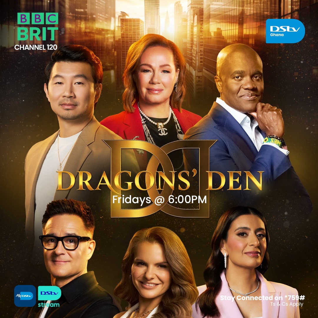 DStv_Ghana's tweet photo. For lovers of reality television, don't miss out on this on #BBCBrit, as budding entrepreneurs, inventors and small businessmen pitch their ideas, looking for some money to invest in their business.
Catch #DragonsDen on channel 120 every Friday, at 6pm. https://t.co/5CKscflnac