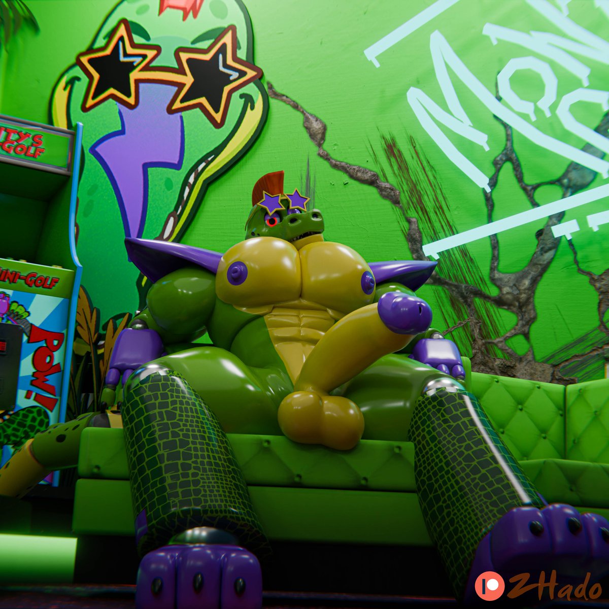 z_hado's tweet photo. Winding down after the show, The Gator Is here~ 🐊⭐️

Model by @ExpendableCodan https://t.co/VQJpU7Ts6S
