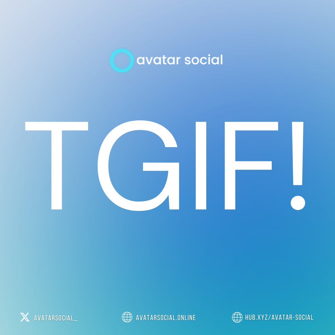 avatarsocial_'s tweet photo. GM Y'all! Thank God It's Friyay! 😎 

#AvatarSocial #AVATAR https://t.co/WFFwpMI4Vl