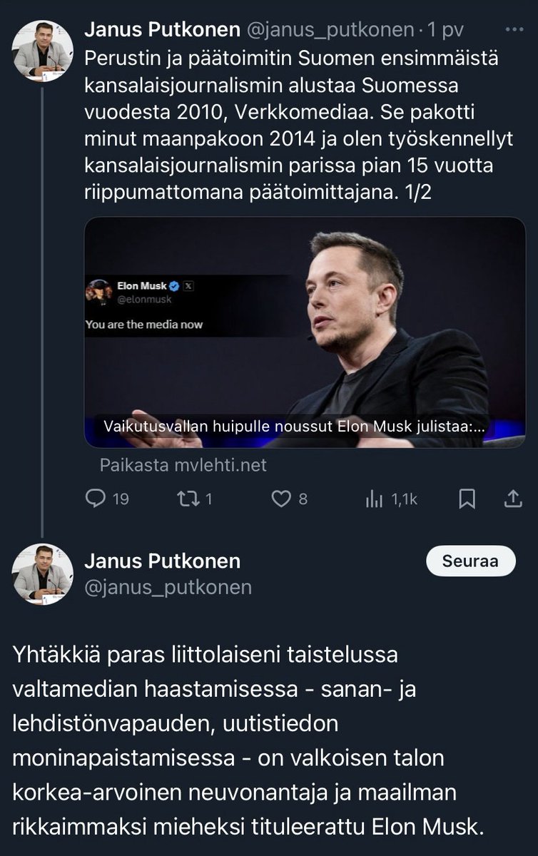 Tukea Trumpille ja Muskille tulee "yllättävästä" suunasta.