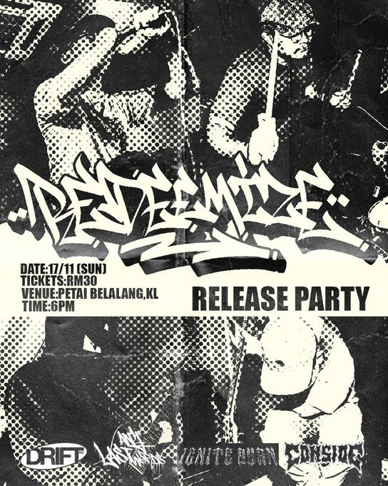 jumpa ahad ini gais di petai belalang untuk acara release party <a href="/RedeemizeHC/">RHC</a> redeemize yang akan diadakan di venue petai belalang bersama band yang hebat igniteburn <a href="/AnyLastWords/">LastWords</a> ,ayuh mosher semua kita raikan bersama..seeya..,😒✌️✌️