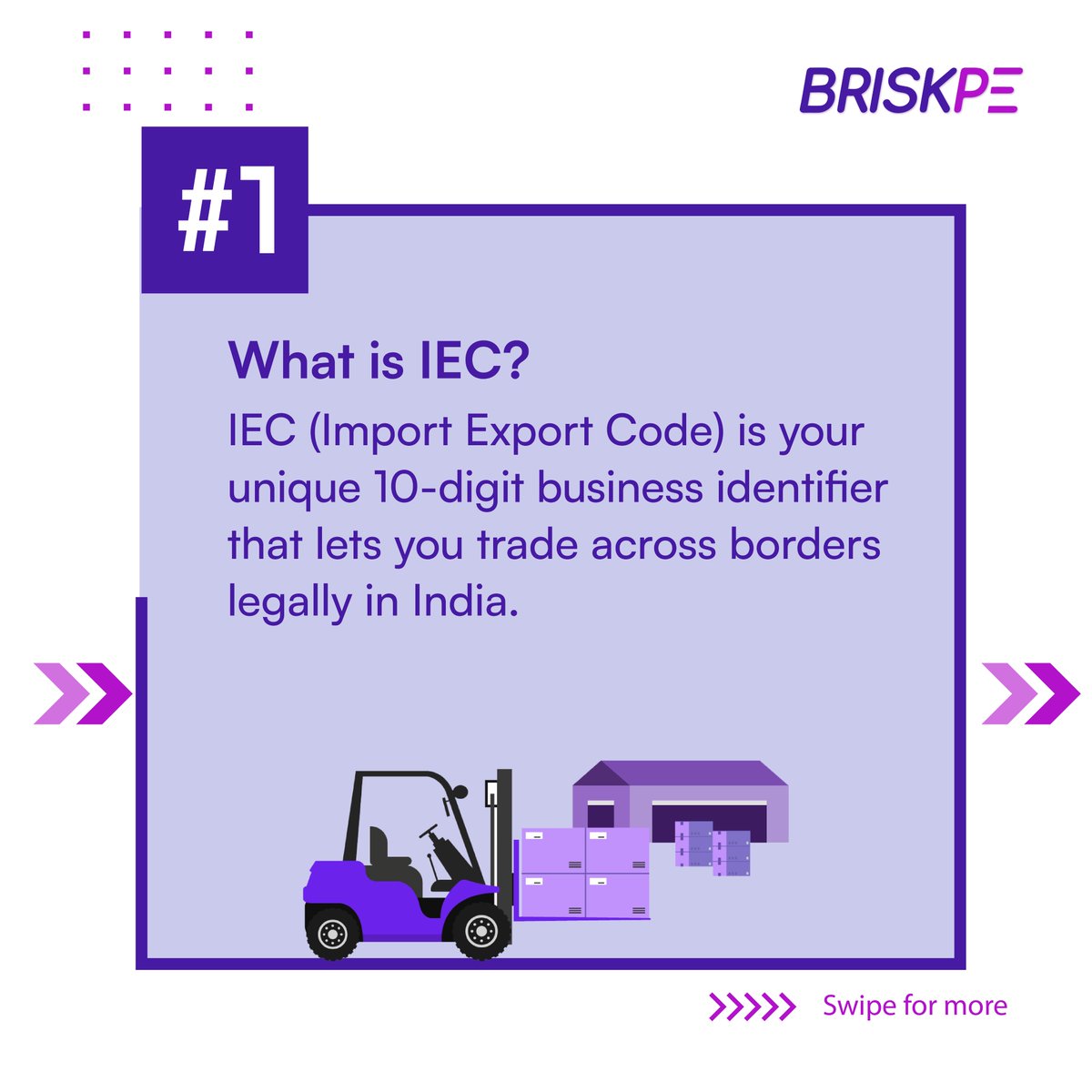 BriskPe's tweet image. Part 1-
IEC, or Import Export Code, is your key to trading internationally. It simplifies and ensures smooth customs processes. Learn the benefits and importance of IEC and how it can help expand your business across borders. 🌐
#importexportcode #export
