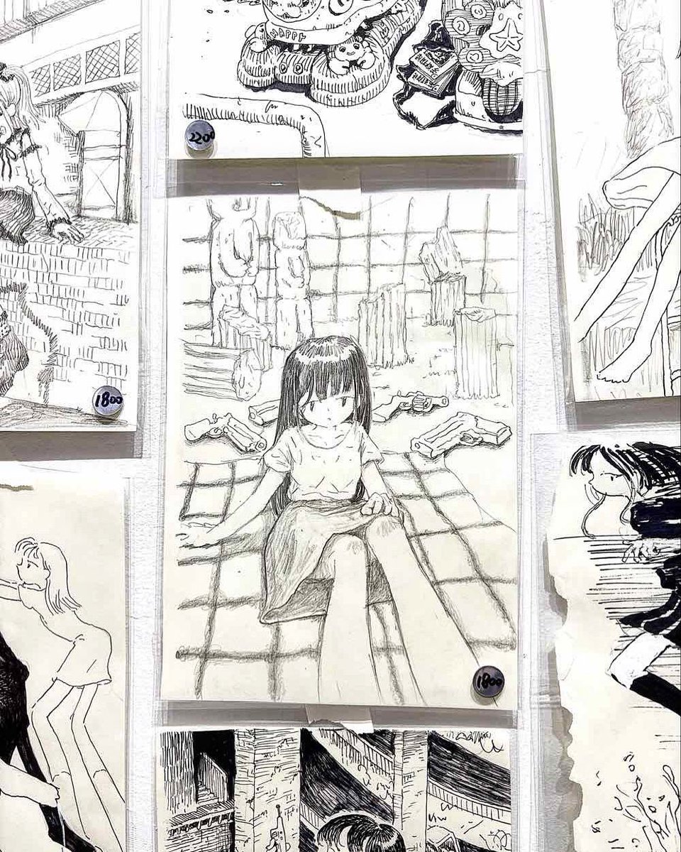 丁柏晏漫畫原稿展「地下街的透明少女」、オープンしています。原稿の他、ドローイングもたくさん展示しています！

作家在店は11/16  11/17 土日14:00-19:00