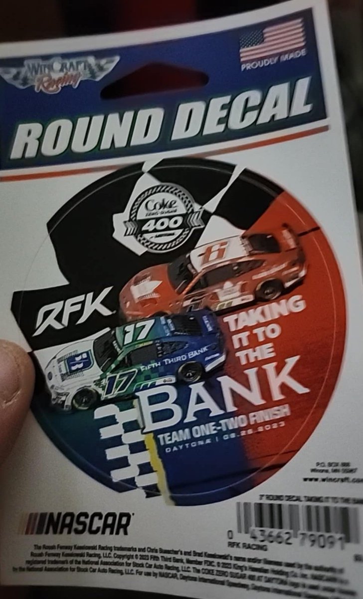 Jerkwad08's tweet photo. Shot-out to @RFKracing and their mystery box sale! This is awesome! I got one of the cars I was hoping I'd get..and the decal that came with it is awesome! https://t.co/10PjybNvoN