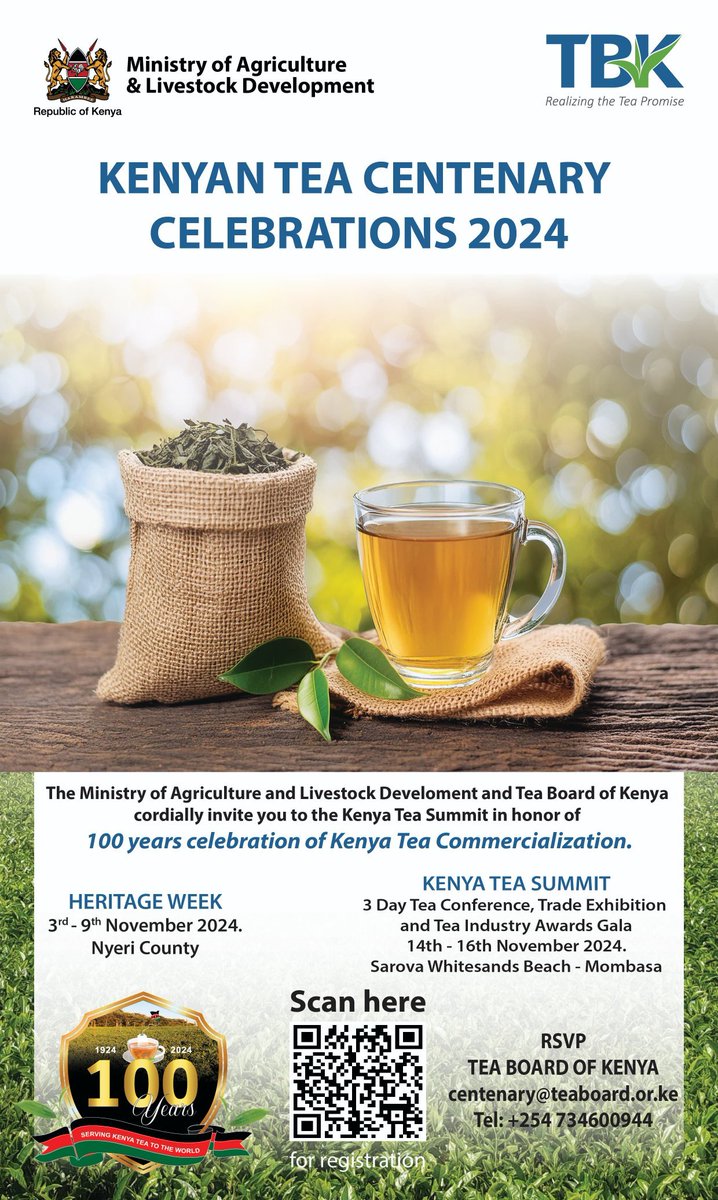 Kenyan Tea Centenary Celebration  💯 Years 🎊🇰🇪☕️ #Kenyantea100 #Heritage #Centenarycelebration