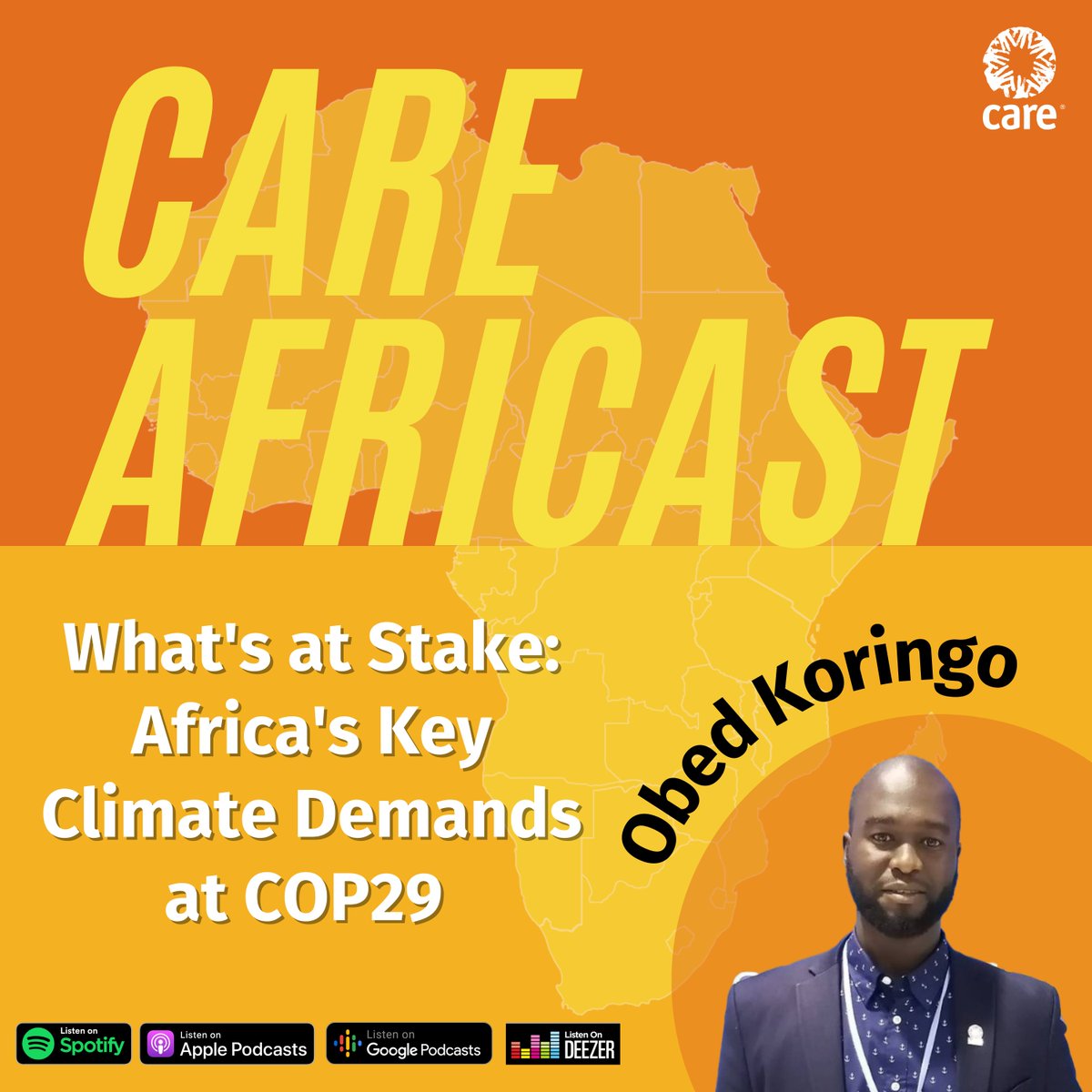 CARE ECSA Region (@careecsaregion) on Twitter photo Week 1 of #COP29Baku draws to a close. Join us on #CAREAfricast as we talk with <a href="/ObedClement/">Obed Omete</a> about what has happened since #COP28, what #Africanleaders & policymakers are pushing for, & what to expect.
<a href="/SpotifyAfrica/">Spotify Africa</a>: open.spotify.com/episode/01T6UP…
<a href="/afripods/">Afripods</a>: afripods.com/episode/what-s… Week 1 of #COP29Baku draws to a close. Join us on #CAREAfricast as we talk with <a href="/ObedClement/">Obed Omete</a> about what has happened since #COP28, what #Africanleaders & policymakers are pushing for, & what to expect.
<a href="/SpotifyAfrica/">Spotify Africa</a>: open.spotify.com/episode/01T6UP…
<a href="/afripods/">Afripods</a>: afripods.com/episode/what-s…