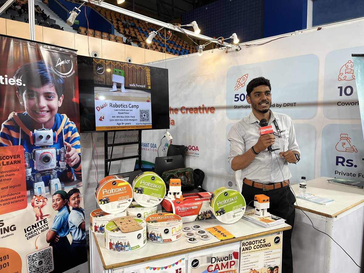 Startup_Goa's tweet image. 𝐀𝐬𝐢𝐞𝐫 𝐒𝐨𝐥𝐮𝐭𝐢𝐨𝐧𝐬, an innovative Ed-tech company, aims to equip young minds with essential 21st-century skills in robotics, coding, and artificial intelligence. 

#AmazingGoaGlobalBusinessSummit2024 #GoaStartupEcosystem #GoaStartupMission #VibrantGoaFoundation