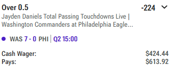 _PinkQuaker's tweet image. 🤑Risk free 💰 locked in  🔒    risked $549.44 to win $63.06/$64.48 about 15 seconds just laying in bed to lock in free money gotta love @OddsJam