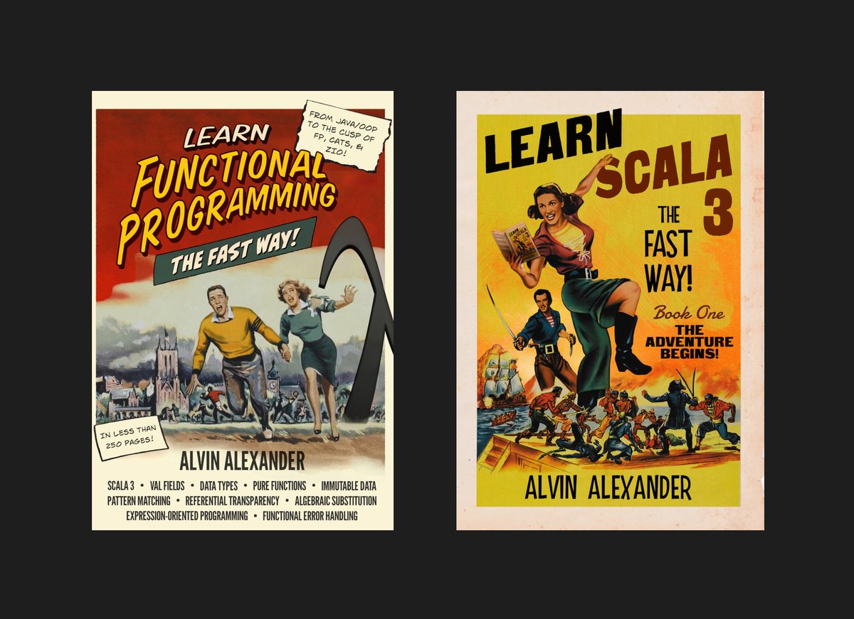 alvinalexander's tweet image. I reduced the price of my Kindle books to $2.99 for the 2024 holidays:
Learn Functional Programming The Fast Way:
amzn.to/40c4c29
Learn Scala 3 The Fast Way:
amzn.to/3L4YwR4