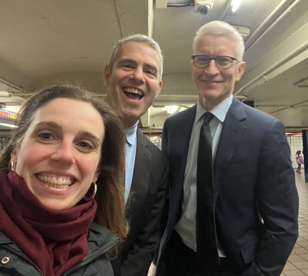 Thank you <a href="/andersoncooper/">Anderson Cooper</a> and @andy for taking the <a href="/MTA/">MTA</a> subway!