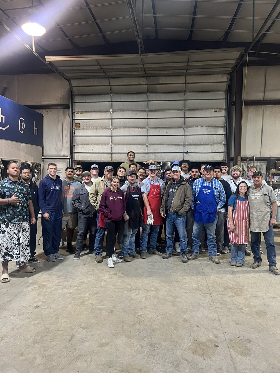Last regular season practice and we invited the scout OL to join us for steaks! They gave great looks to my guys all year so it was only right I feed them! Huge thank you to the Mickel family for hosting 32 hungry men!! Love this group! FRONTLINE!!