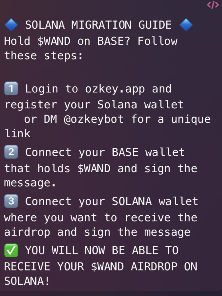 Wand Bot (SOL MIGRATION ARC) tweet media