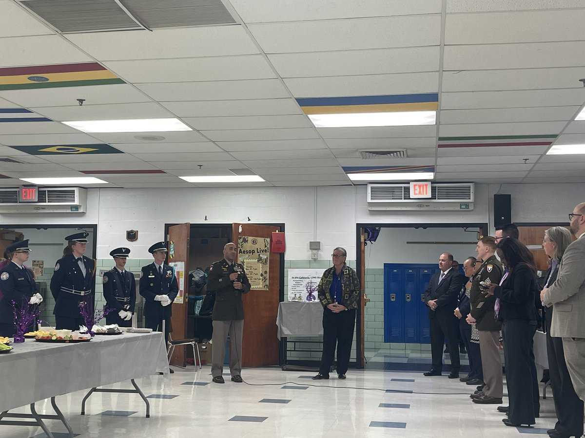 Celebrating our Purple Star ⭐️ Recognition at the Board of Education meeting.