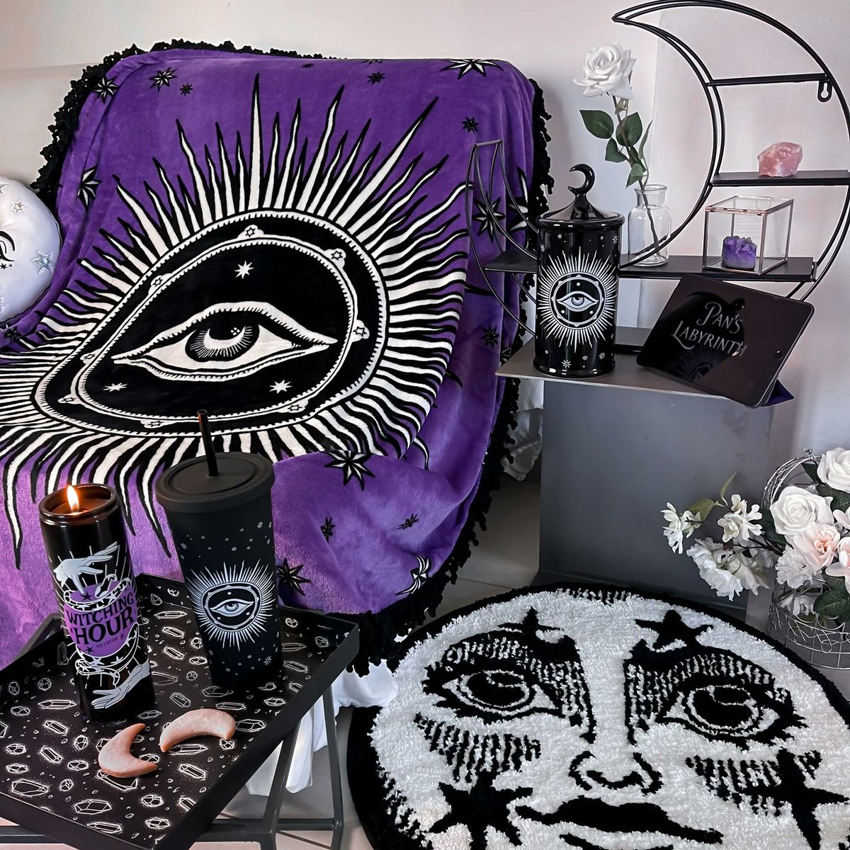 KILLSTAR PAGAN ラウンド ブランケット ベッドスプレッド