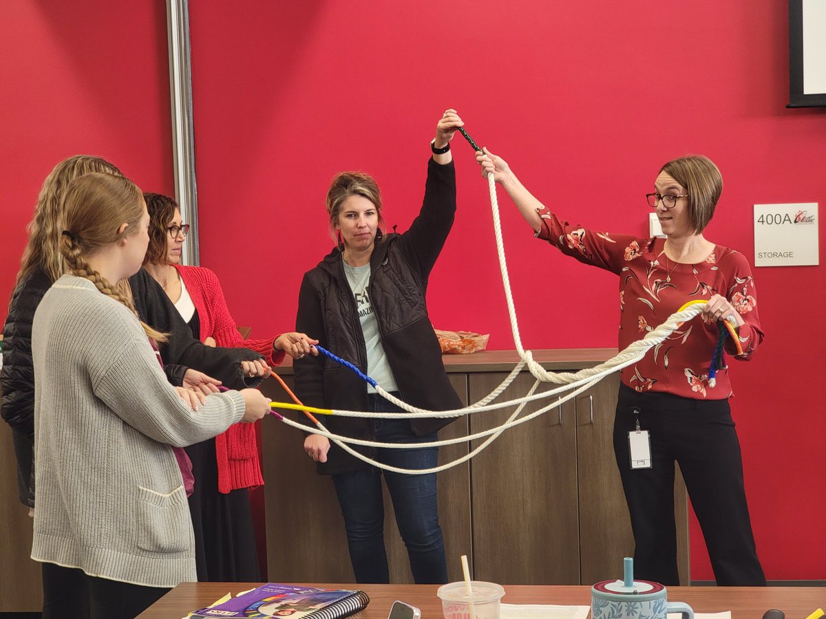 Acting out Scarborough’s Rope in LETRS today! We have an amazing group of teachers spending their time and energy learning about teaching all things literacy. <a href="/dahlteach/">Kim Dahl</a> <a href="/olatheschools/">Olathe Public Schools</a> <a href="/BrandiMichaelis/">Brandi Michaelis</a>