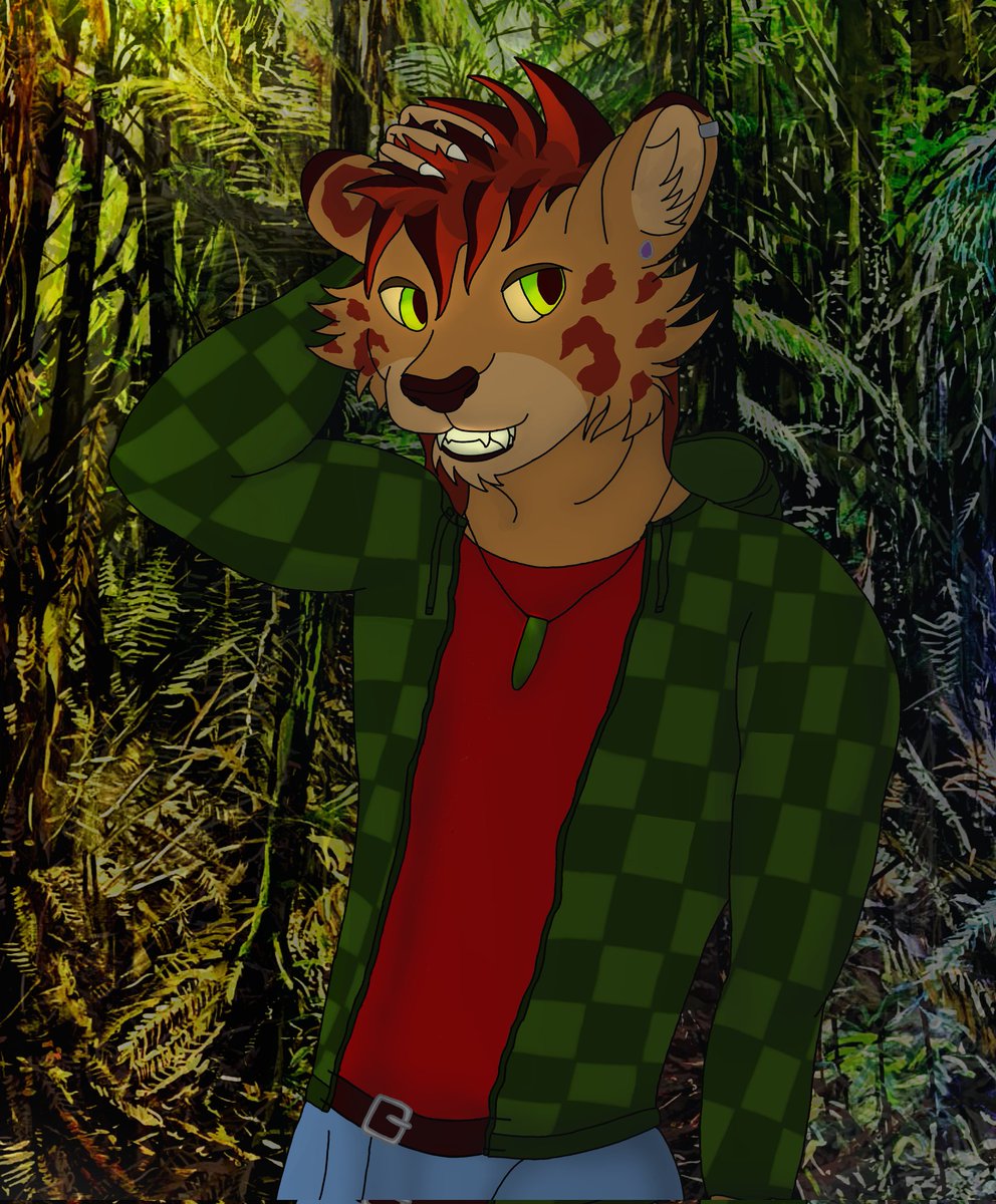pyro_draconis96's tweet photo. Another big thanks to Timber Cheese in telegram (the artist who made my ref sheet) for this awesome little piece here ♥️ including NZ forest background!
#proudkiwi 
#nativebush https://t.co/SJOy5qINzJ