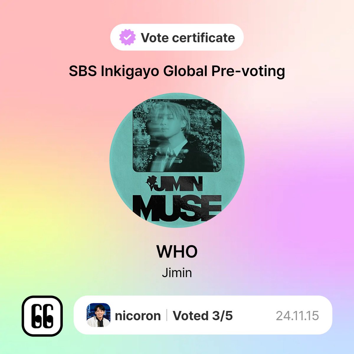 kookie_nico91's tweet photo. #Diggus
SBS INKIGAYO Global Pre-Voting
11月第4週目
#SpringDay_BTS
#IllBeThere_Jin
#Who_Jimin
簡単に投票できます
まだのアミさんよろしくお願いします https://t.co/g4xcEZtwjz