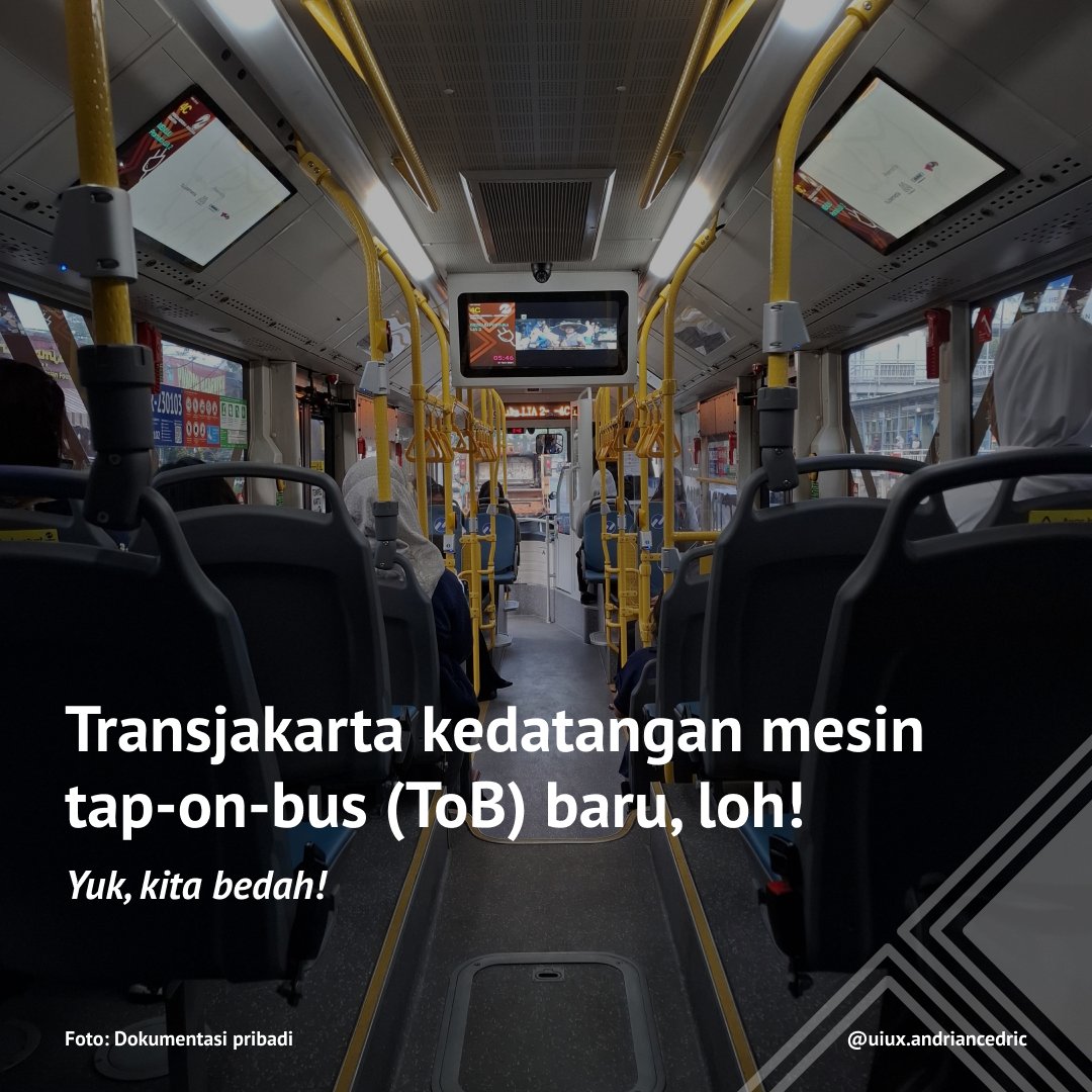 andriancedric's tweet photo. Transjakarta (@pt_transjakarta) kedatangan mesin tap-on-bus (ToB) terbaru, loh! Mesin ini sudah bisa ditemukan di beberapa bus NBRT, salah satunya di koridor 4C. 

Secara performa, mesin ini jauh lebih cepat dalam memproses kartu yang di-tap. https://t.co/P2dQnYTljW